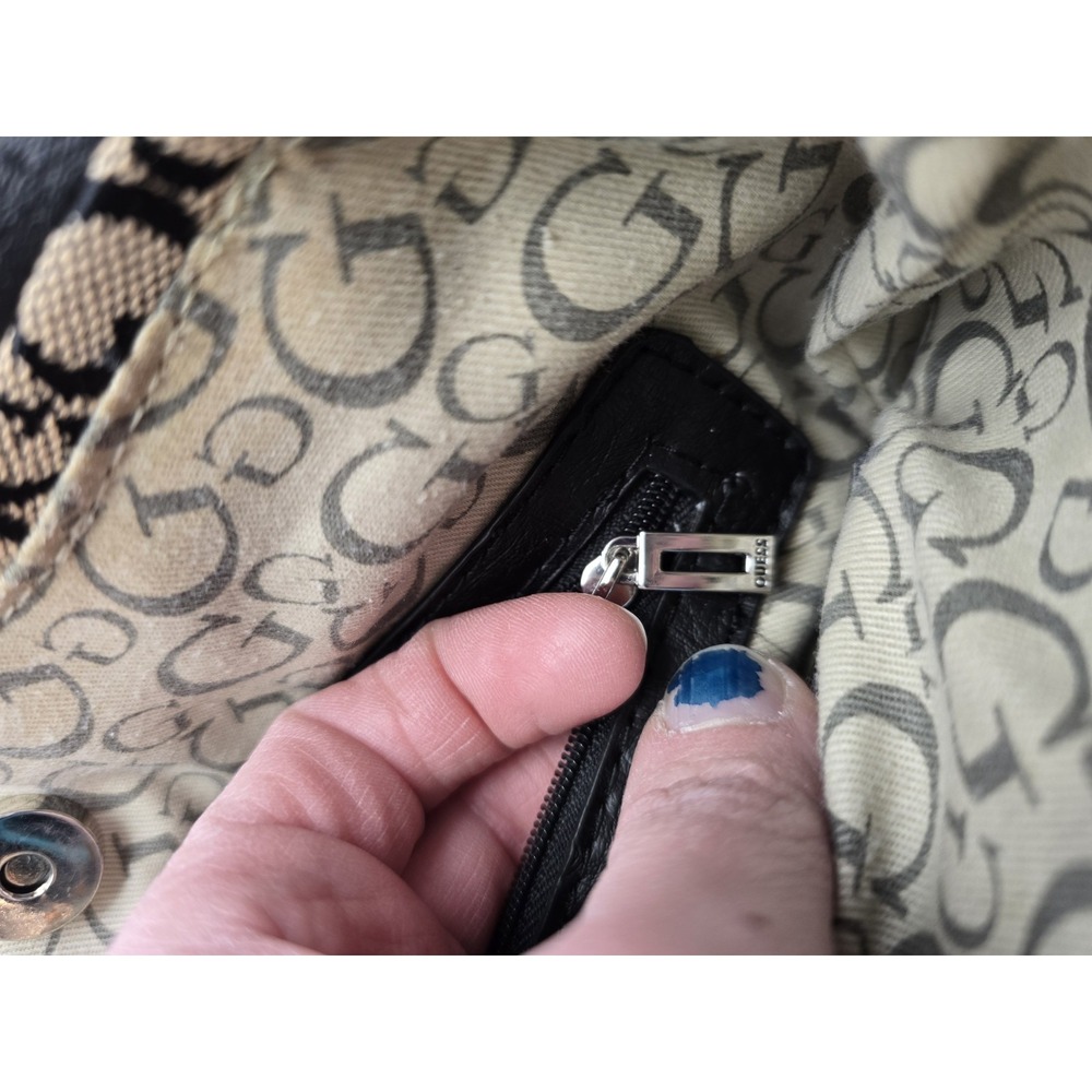 Vintage Guess Monogram Tote | Y2K Mob Wife Core - Picture 7 of 8